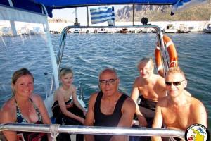 A happy family on the dive boat